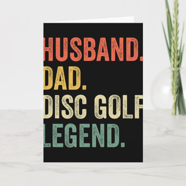 Disc Golf Roligt Husnd Pappa Legend Fars Dag  Kort (Framsida)
