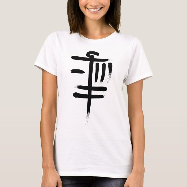 Disc Golf Sket Frolf Spelare Golfer Japanska Kanji T Shirt (Framsida)