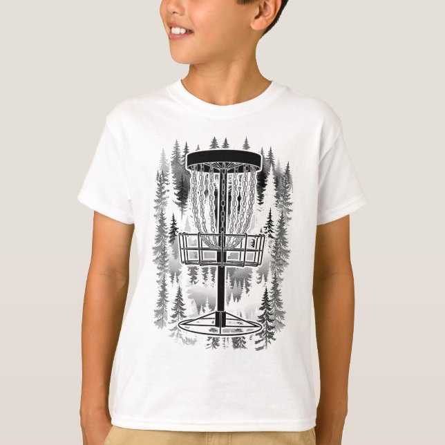 Disc Golf Sket Skogsbana Roligt Skogsgolfare Tr T Shirt (Framsida)