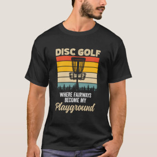 Disc Golf Sport Frisbee Player Flying Disc Basket  T Shirt