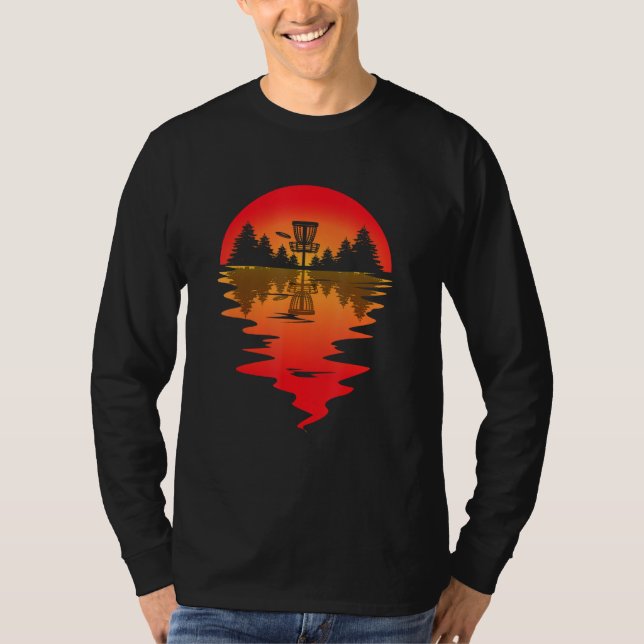 Disc Golf Sunset Frolf Flying Disc Sport Frisbee G T Shirt (Framsida)