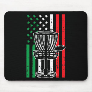 Disc Golf T Italien Flagga Usa Flagga Disc Golfer Musmatta