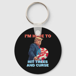 Disc Golf Tröja Rolig Träffar Träd Och Förbanna Re Nyckelring