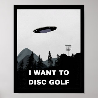 Disc Golf Ufo  Poster