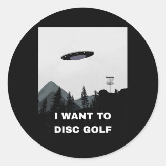 Disc Golf Ufo  Runt Klistermärke