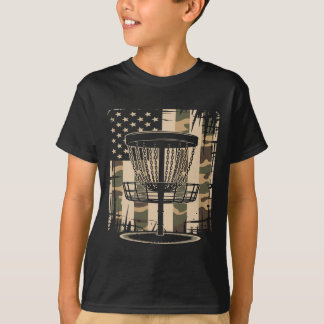 Disc Golf Usa Kamouflageflagga - Patriotisk Frolf- T Shirt
