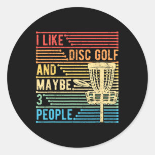 Discgolf _3 runt klistermärke