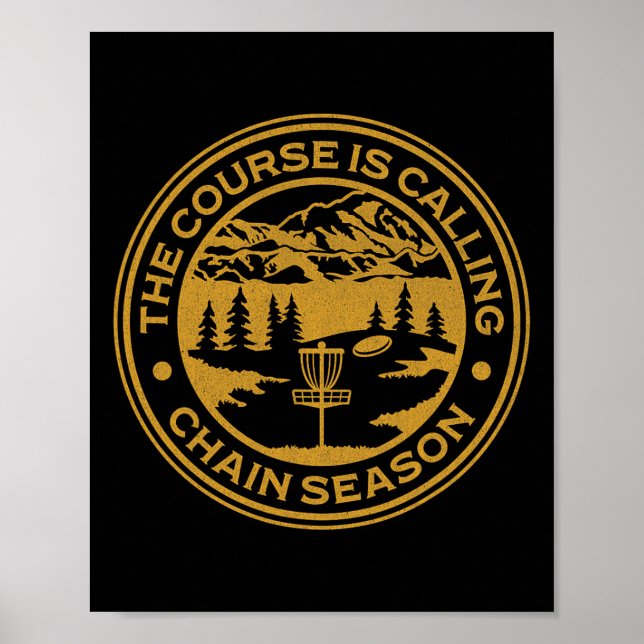 Discgolf - Bananen ropar efter kedjetid  Poster (Framsidan)