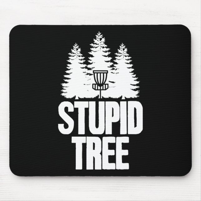 Discgolf Dumma Träd Frisbee Kläder I Rolig Disc Musmatta (Framsidan)