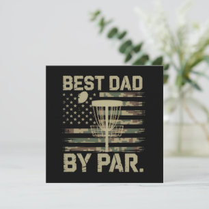 Discgolf frisbee bästa pappa par camo US flagga go Inbjudningar