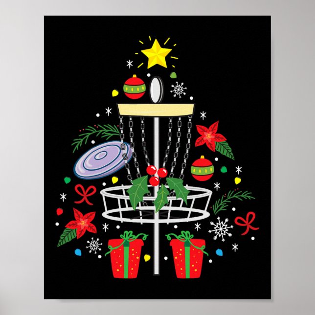 Discgolf frisbee julgransprydnad Träd Roligt Gi Poster (Framsidan)