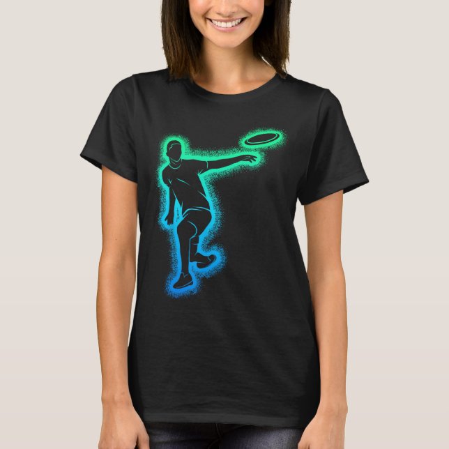 Discgolf frisbee män pojkar killar _1  t shirt (Framsida)