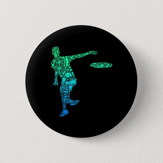 Discgolf frisbee män pojkar killar  knapp (Framsida)