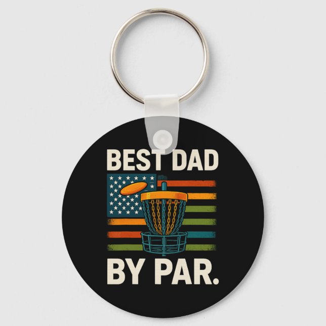 Discgolf frisbee rolig bästa pappa par camo oss fl nyckelring (Framsida)