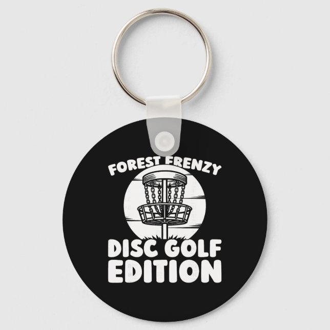 Discgolf frisbee - Utomhus sport träd _2  Nyckelring (Framsida)