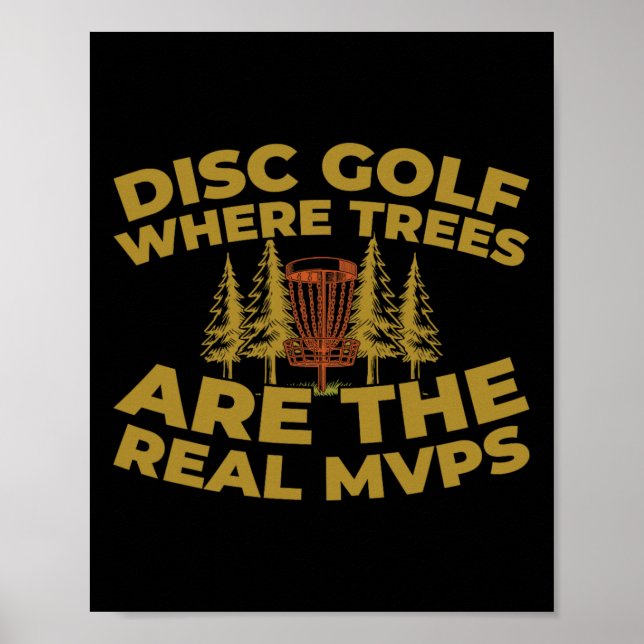 Discgolf frisbee - Utomhus sport träd _3  Poster (Framsidan)