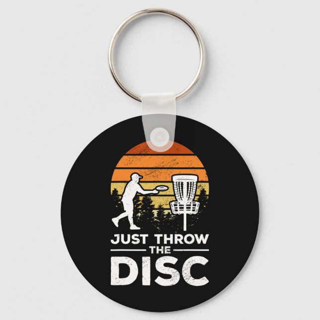 Discgolf Frisbeegolf Kasta bara skivan  Nyckelring (Framsida)
