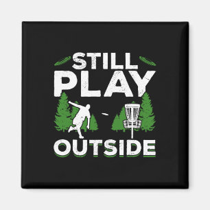 Discgolf Frisbeegolf Spelas Fortfarande Utomhus Magnet