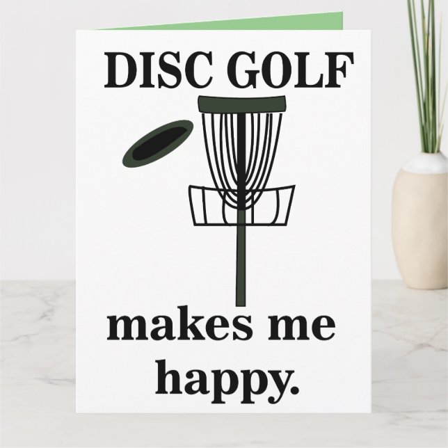 Discgolf gör mig glad Discgolf Hälsning Kort (Framsida)