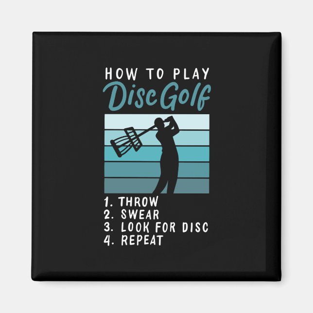 Discgolf - Hur man spelar Discgolf Magnet (Framsidan)
