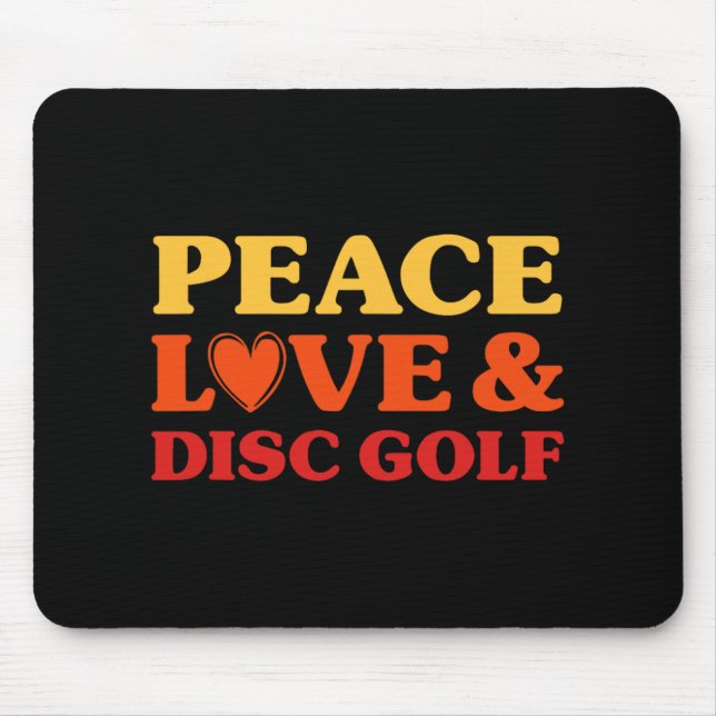 Discgolf Jag älskar discgolf för män och kvinnor  Musmatta (Framsidan)