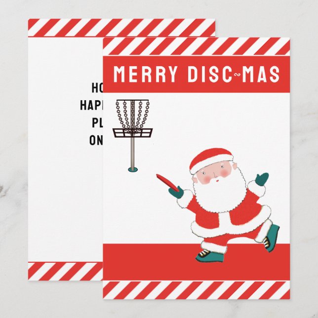 Discgolf jul julkort (Fram/baksida)