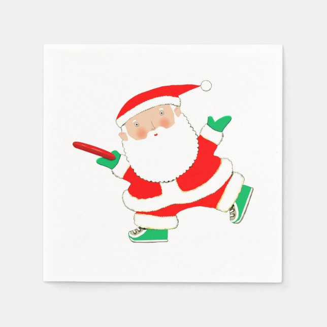 Discgolf Julfirande Julfest Pappersservett (Framsidan)