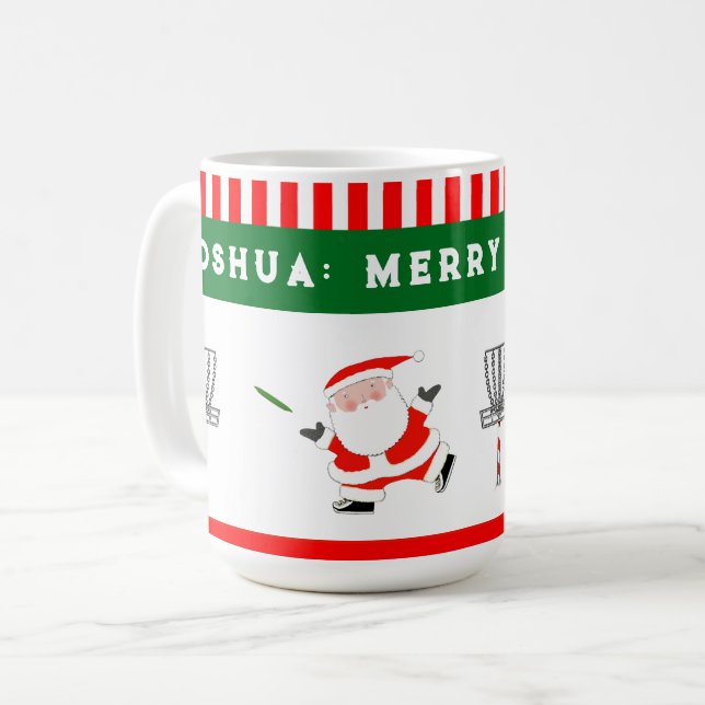 Discgolf julhelg kaffemugg (Framsida vänster)