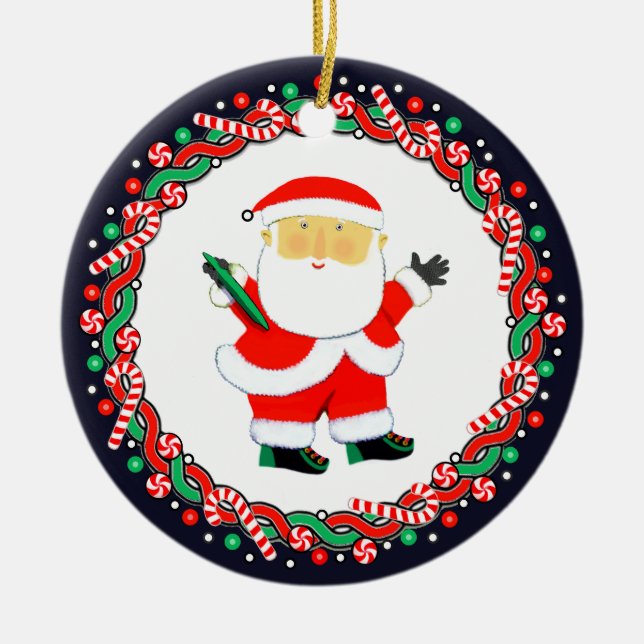 Discgolf julpresent julgransprydnad keramik (Framsidan)