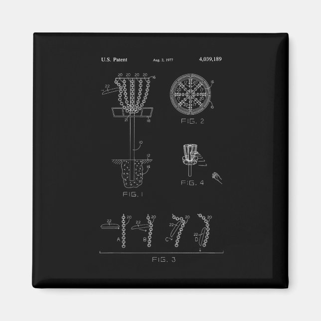 Discgolf korg mål patent design - Frolf  Magnet (Framsidan)