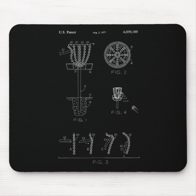 Discgolf korg mål patent design - Frolf  Musmatta (Framsidan)