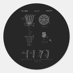 Discgolf korg mål patent design - Frolf Runt Klistermärke