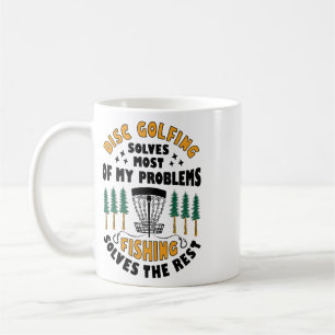 Discgolf löser de flesta av mina problem Fiske Fr Kaffemugg