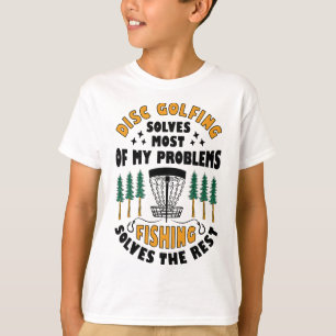 Discgolf löser de flesta av mina problem Fiske Fr T Shirt