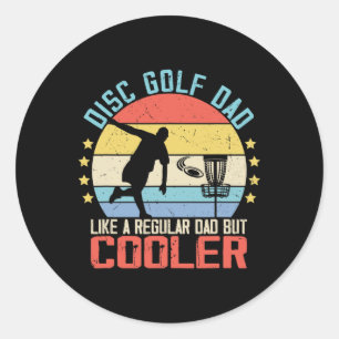 Discgolf män pappa farfar skämt för discgolfspelar runt klistermärke