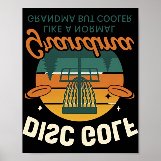 Discgolf-mormor-mästare-kedjor Poster (Framsidan)