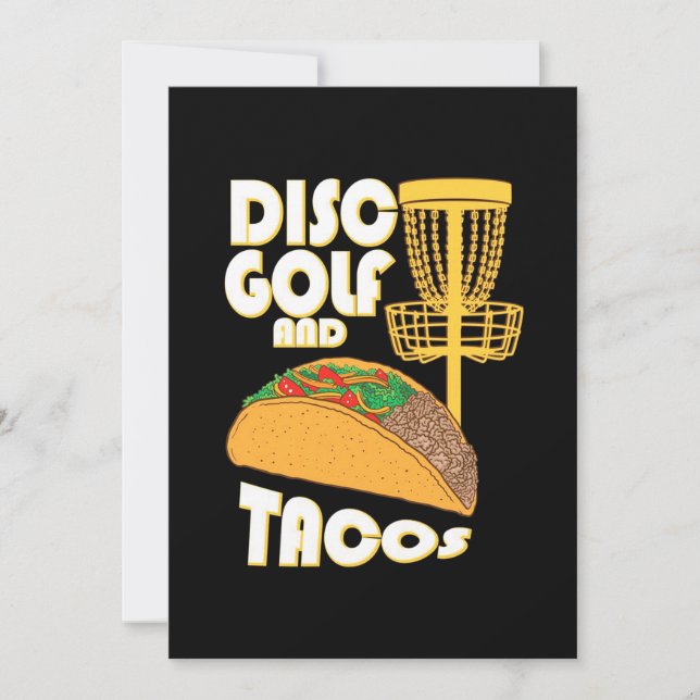 Discgolf och tacos inbjudningar (Framsida)