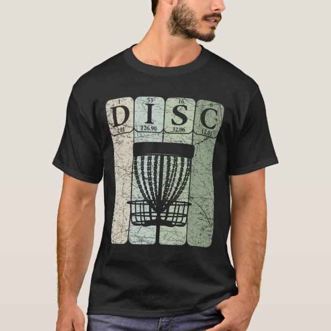 Discgolf Periodiska Tabell Element Frolf Spelare V T Shirt (Framsida)