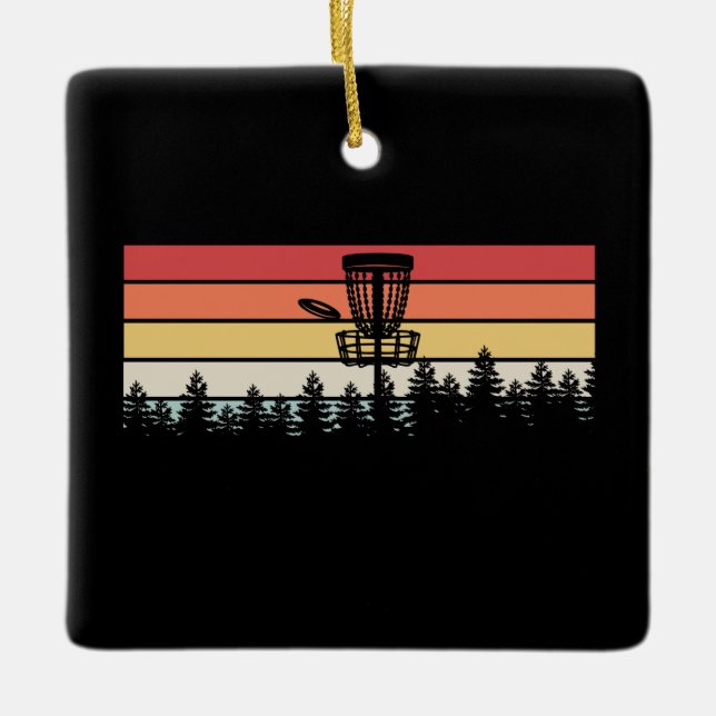 Discgolf Retro Julgransprydnad Keramik (Framsida)
