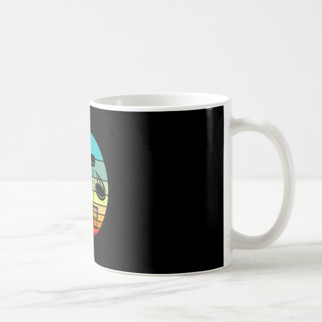 Discgolf Retro solnedgång Vintage Frisbeegolf  Kaffemugg (Höger)