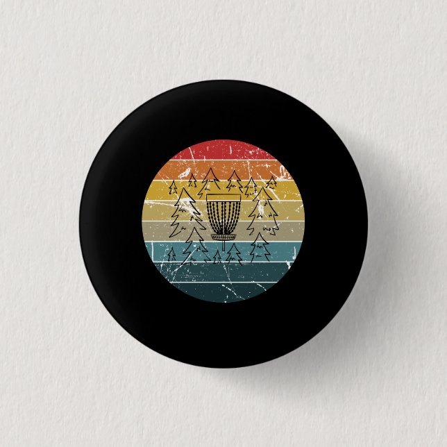Discgolf Retro Vintage Knapp (Framsida)