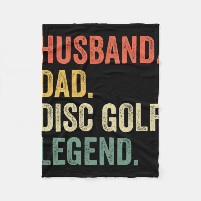 Discgolf Rolig Husnd Pappa Legend Fars Dag  Fleecefilt (Framsidan)