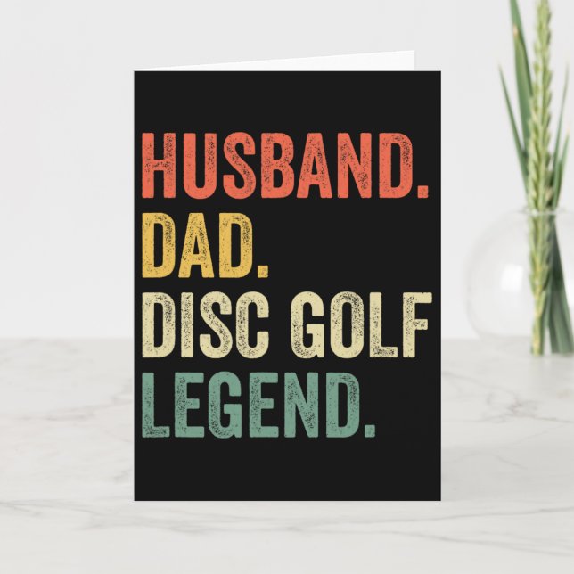 Discgolf Rolig Husnd Pappa Legend Fars Dag  Kort (Framsida)