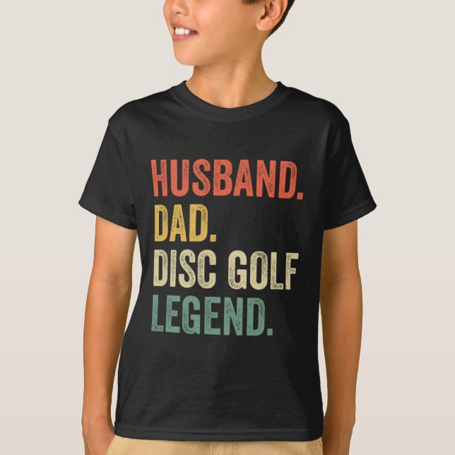 Discgolf Roligt Hund Pappa Legend Fars Dag  T Shirt (Framsida)