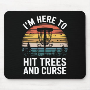 Discgolf Roligt Träffar Träd Och Svär Retro Discgo Musmatta