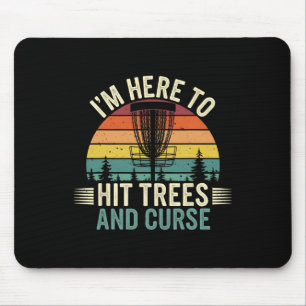 Discgolf Roligt Träffar Träd Och Svär Retro Discgo Musmatta