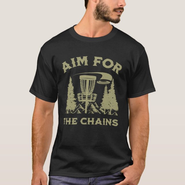 Discgolf sikta mot kedjorna IV T Shirt (Framsida)