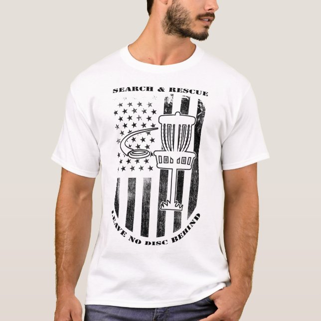 Discgolf Sök Och Rädda Lämna Ingen Disc Kvar B T Shirt (Framsida)