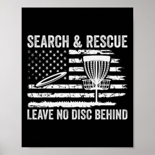 Discgolf Sök Och Rädda Lämna Ingen Disc Kvar M Poster