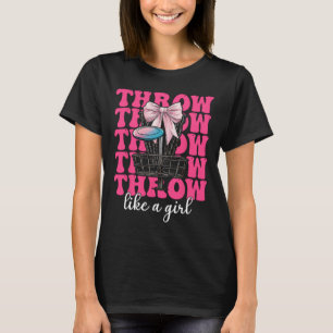 Discgolf tjej mamma mors dag Discgolf Kasta Gilla T Shirt
